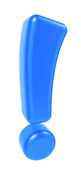 exclamation illustration blue