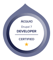 Acquia Drupal 7 Certified Developer logo